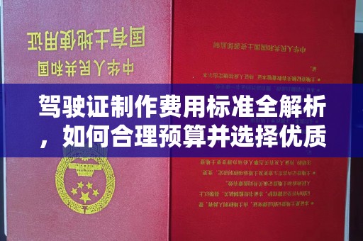 盈江驾驶证制作费用标准全解析，如何合理预算并选择优质服务？