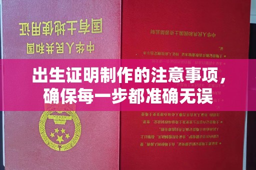 盈江出生证明制作的注意事项，确保每一步都准确无误