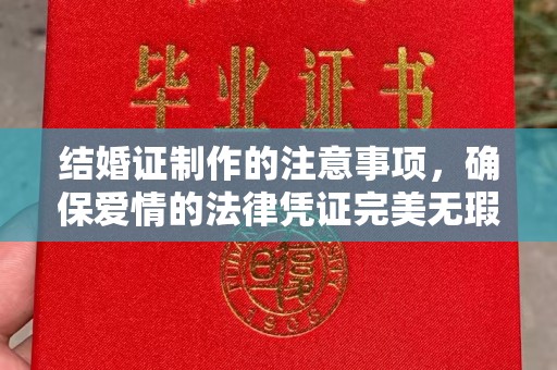 盈江结婚证制作的注意事项，确保爱情的法律凭证完美无瑕