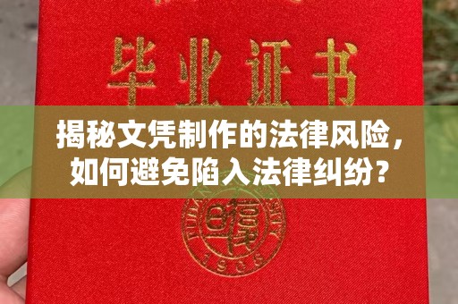 盈江揭秘文凭制作的法律风险，如何避免陷入法律纠纷？