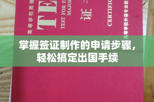 盈江掌握签证制作的申请步骤，轻松搞定出国手续
