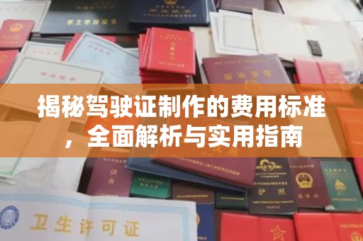 盈江揭秘驾驶证制作的费用标准，全面解析与实用指南