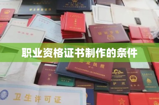 盈江职业资格证书制作的条件
