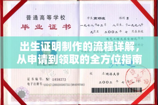 盈江出生证明制作的流程详解，从申请到领取的全方位指南
